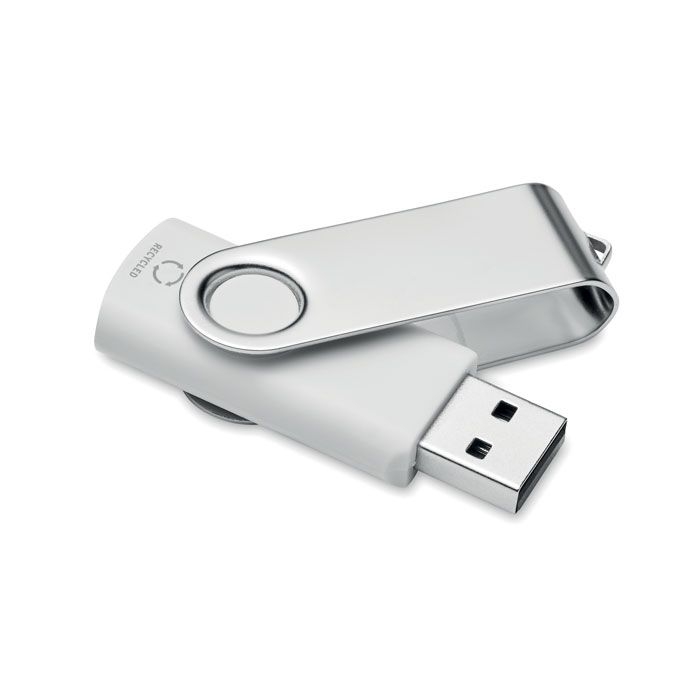 MO2080-06Techmate Rabs USB 16G recycelter ABS_ weiss_ 16 GB