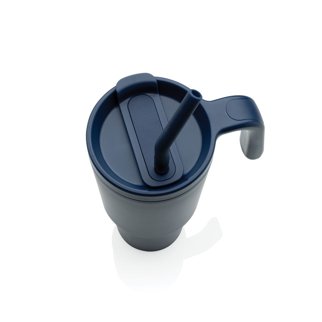 XDP437_32-25Graphic 360 Becher aus RCS-zertifiziert recyc. Stahl_ 900ml_ navy blau