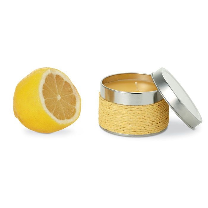 IT2873-08Delicious Kerze mit Apfelduft_ gelb
