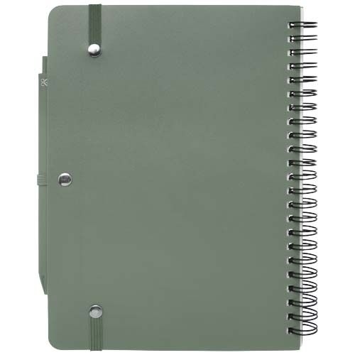 PF107901-2Thalaasa A5 Hardcover Notizbuch mit Kugelschreiber _schwarze Mine_ heather gruen