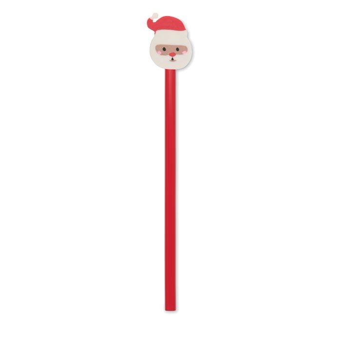 CX1584-05Claus Holzbleistift mit Radiergummi_ rot