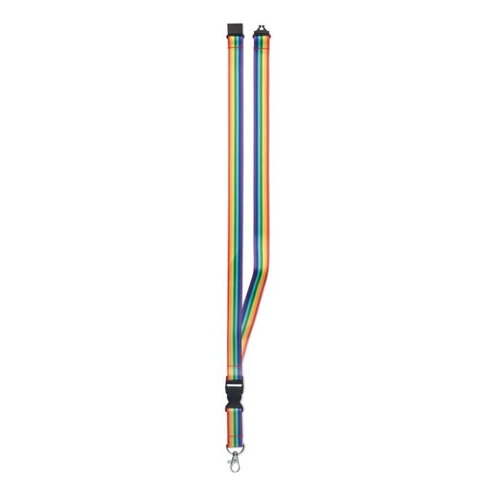 MO6423-99Bowyard Regenbogen Lanyard RPET_ multicolour
