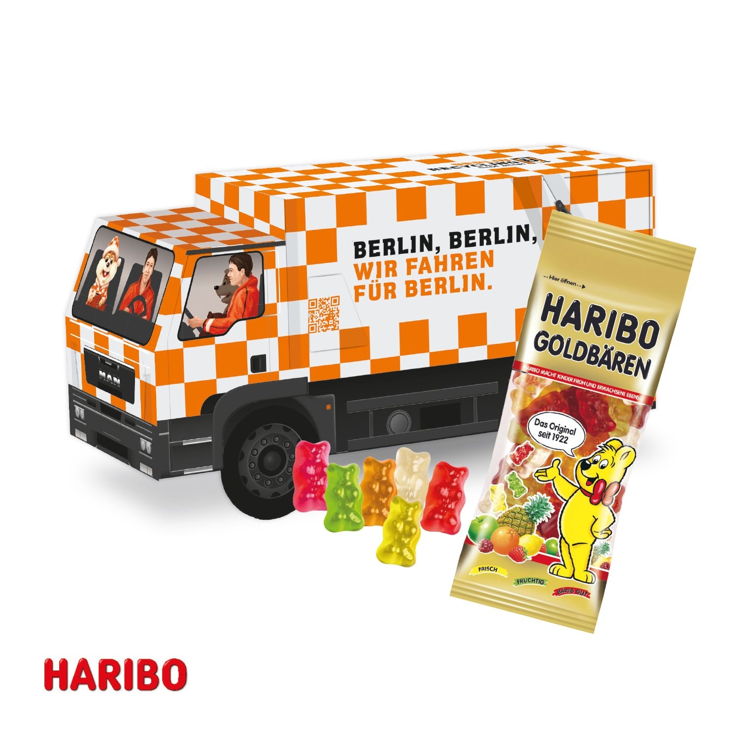 CD91680-013D Praesent _LKW_ mit Haribo Goldbaeren_ HARIBO Goldbaeren