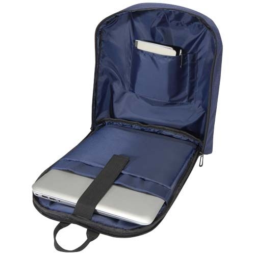 PF130110-2Luma 15_ GRS Laptop-Rucksack aus recyceltem Material mit Diebstahlschutz 10L_ navy
