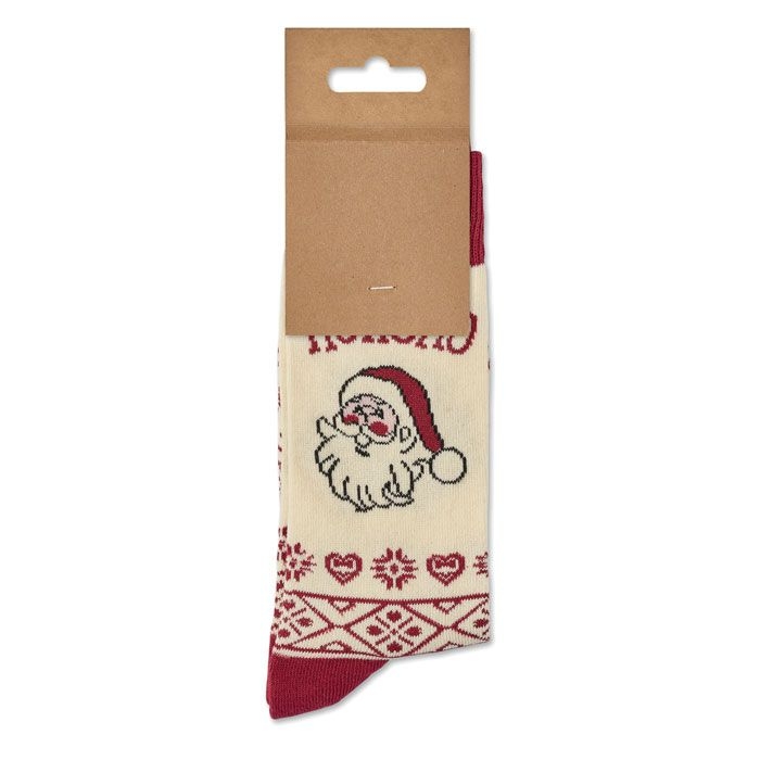 CX1574-13Soc Medium Weihnachtssocken M_ beige