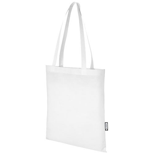 PF130051-1Zeus Non Woven grosse Tragetasche 6L aus GRS Recyclingmaterial 6 L_ weiss