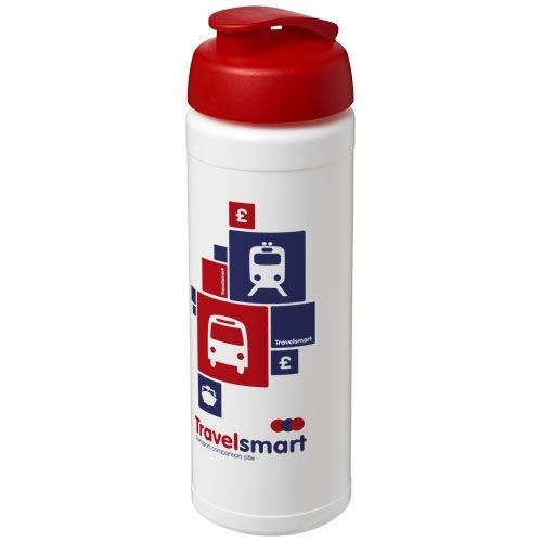 PF210070-4Baseline® Plus 750 ml Flasche mit Klappdeckel_ weiss_rot