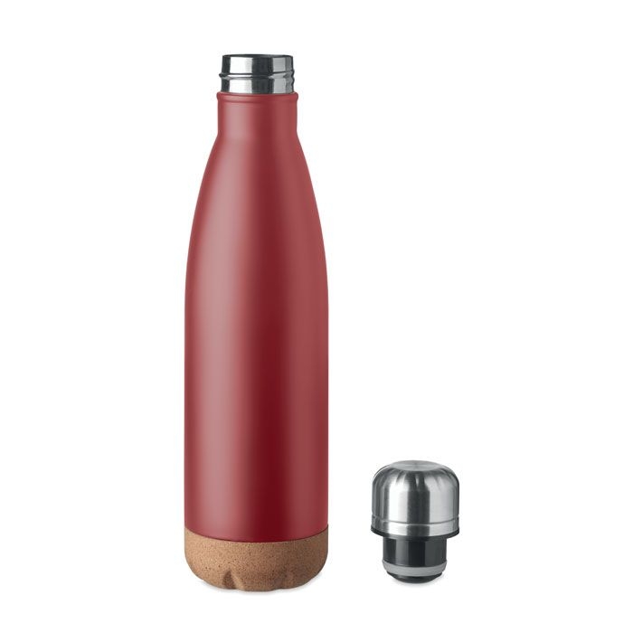 MO6313-02Aspen Cork Doppelwandige Isolierflasche_ bordeaux