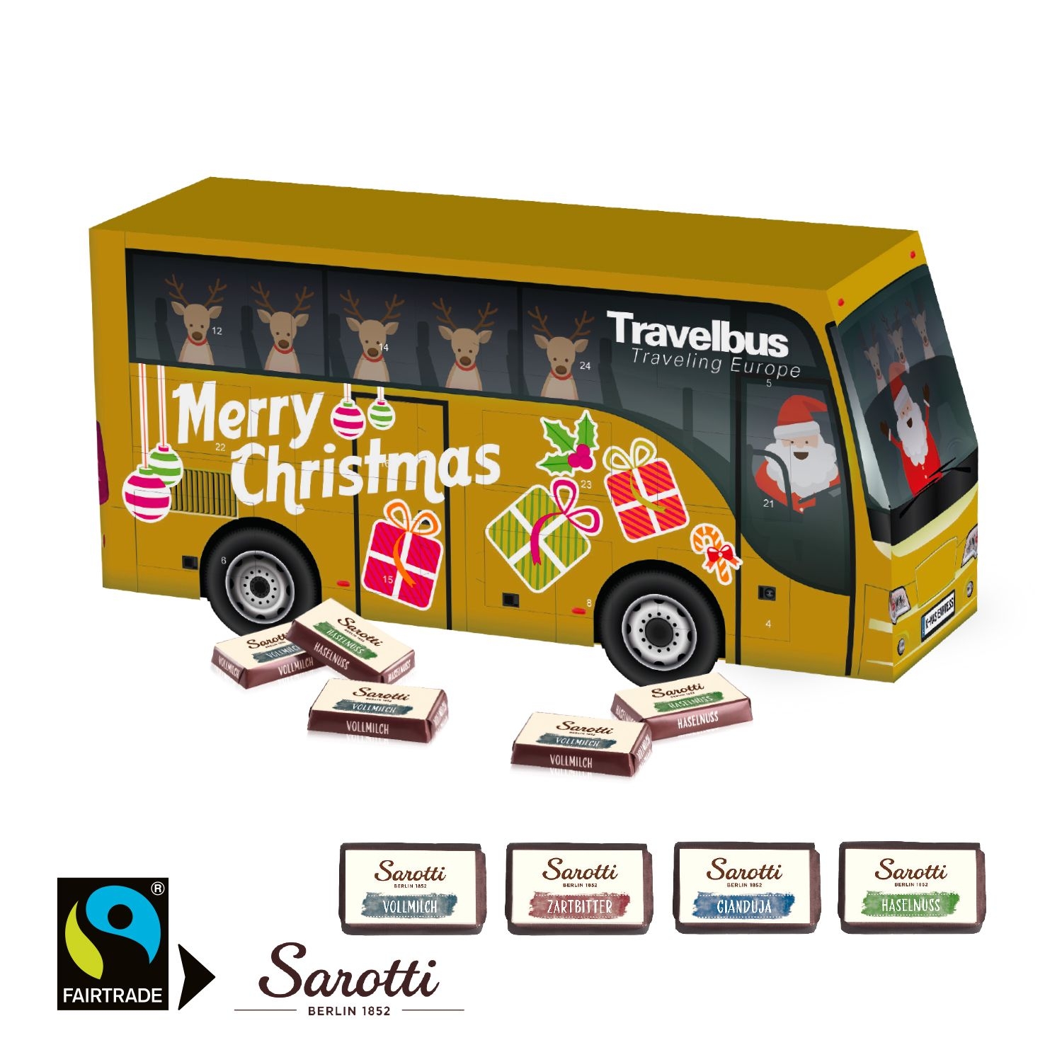 CD951693D Adventskalender _Bus_ mit Sarotti Fairtrade® Schokolade