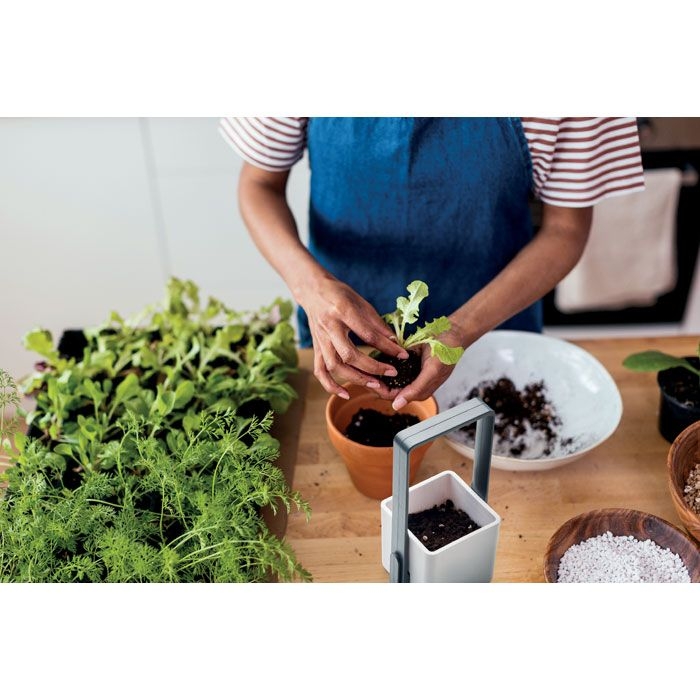 MO2702-06Lushlet Inndor-Pflanztopf mit LED_ weiss