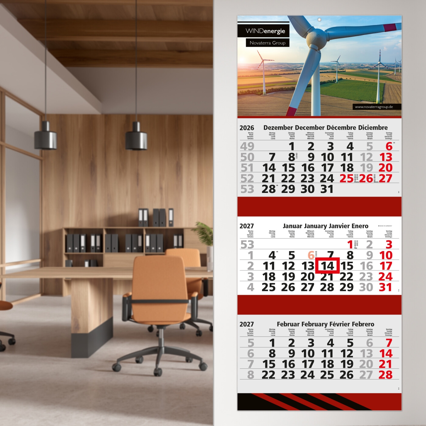 GE0055-HE3-Monatskalender Maxi 3 Post