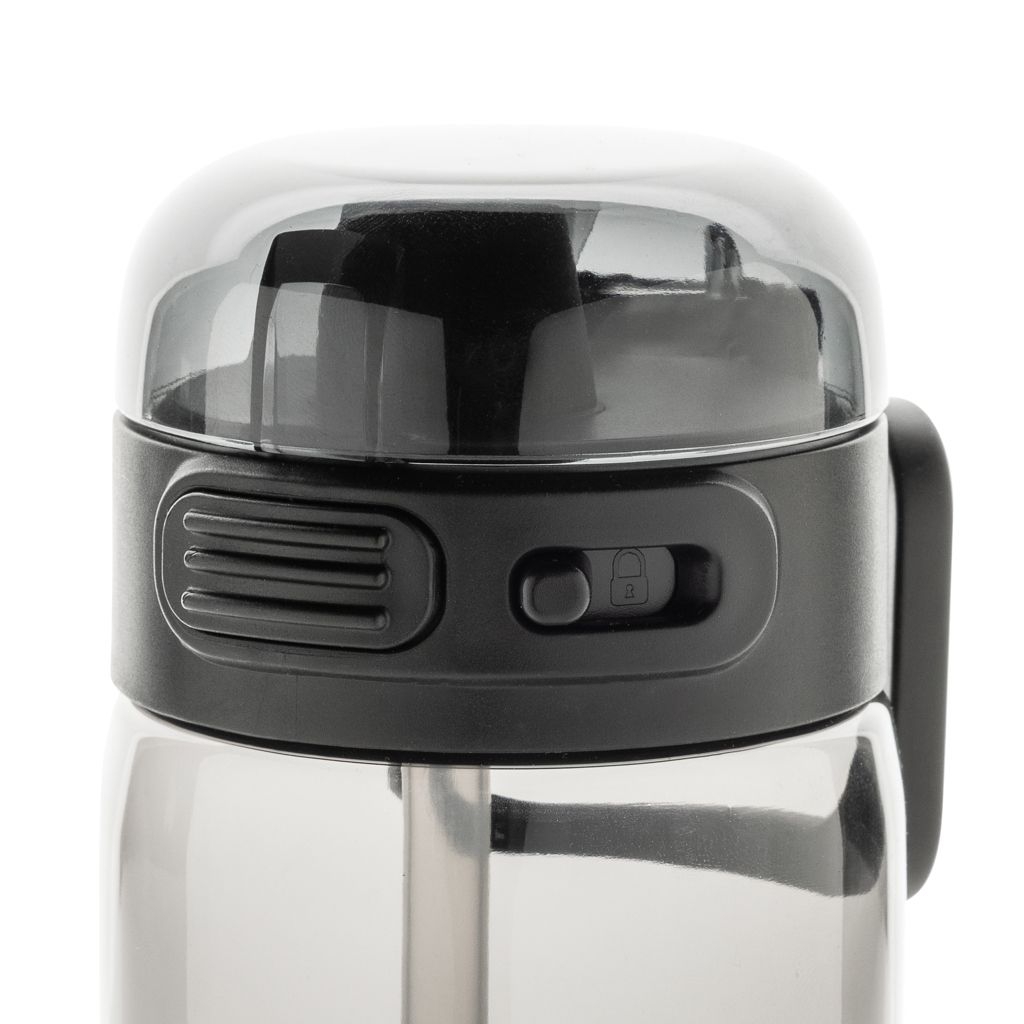 XDP437.70-01Sip'nLock RCS rPET auslaufsichere Sport-Trinkflasche 800ml_ schwarz