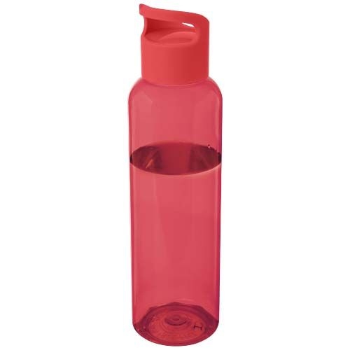 PF100777-2Sky  650 ml Sportflasche aus recyceltem Kunststoff_ rot