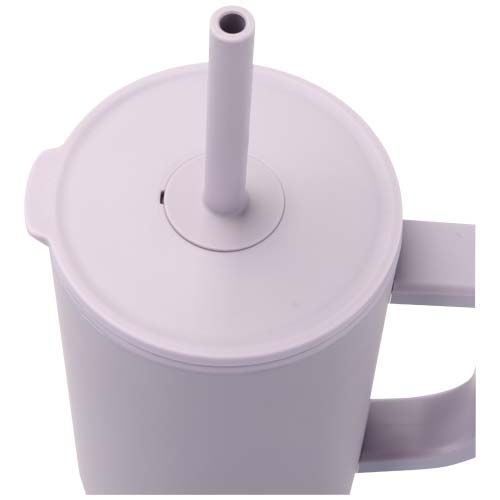 PF100867-3Brady 900 ml RCS-zertifizierter Isolierbecher mit Silikon Trinkhalm_ fliederfarben