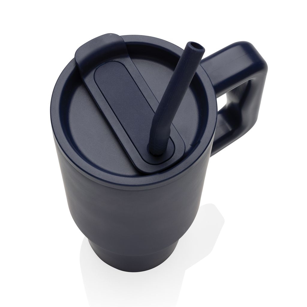 XDP437.30-25Embrace Deluxe Becher aus RCS recyceltem Edelstahl 900ml_ navy blau