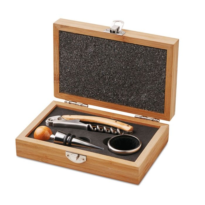 MO8147-40Sonoma Weinset in einer Bambus-Box_ holz