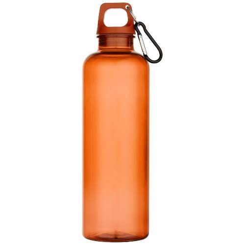 PF100877-3Oregon 750 ml RCS-zertifizierte Trinkflasche aus recyceltem Kunststoff mit Karabinerhaken_ orange
