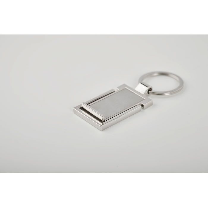 MO2186-14Stanrin Schluesselring mit Halter_ silber
