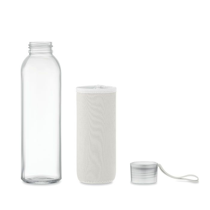 MO2089-13Ebor Flasche recyceltes Glas 500 ml_ beige