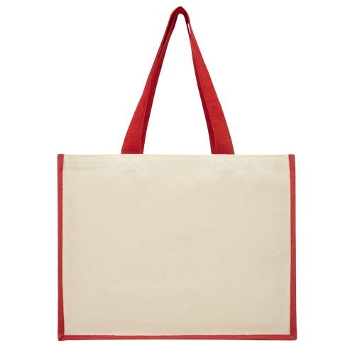 PF210701-2Varai 320 g_m Canvas und Jute Einkaufstasche 23L_ rot