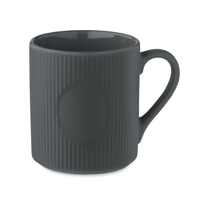 MO2397-15Ribmug Keramikbecher matt 340ml_ steingrau