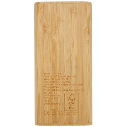 PF124323-1Tulda 10.000 mAh Powerbank aus Bambus_ natur