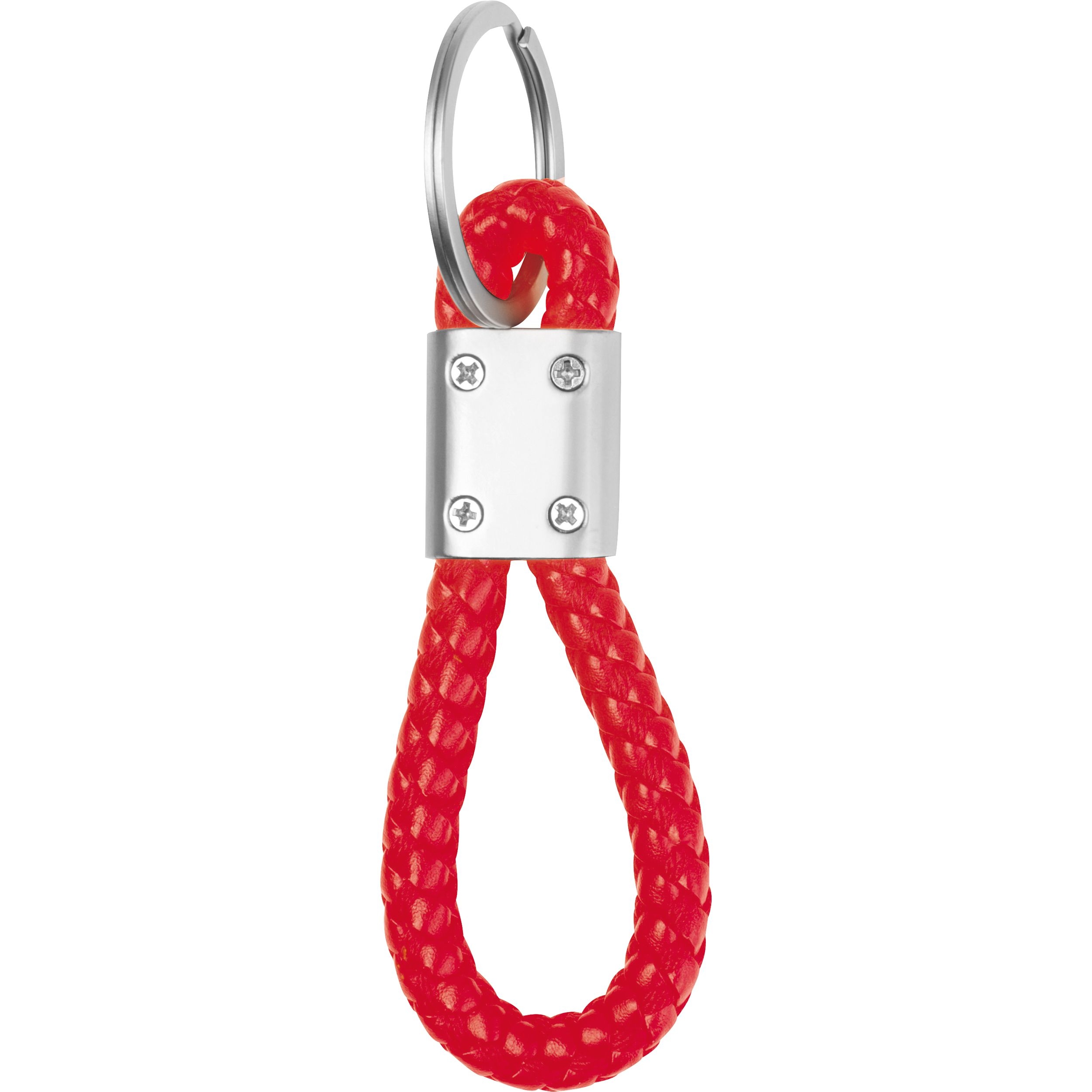 MA95466-05Metall-Schluesselanhaenger mit Kordel ERNEST_ rot