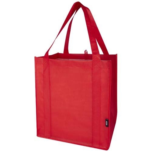 PF130081-2Liberty Tragetasche mit hartem Boden aus recyceltem GRS Non Woven 6 L_ rot