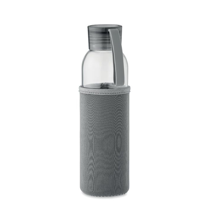 MO2089-15Ebor Flasche recyceltes Glas 500 ml_ steingrau