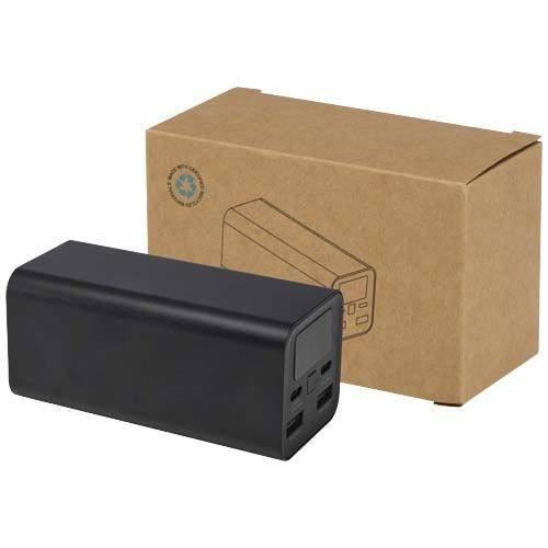 PF124440Acamar 70 W 20.000 mAh Laptop Powerbank aus recyceltem Aluminium