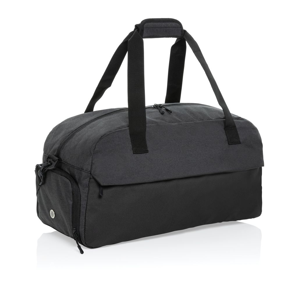 XDP707.20-1Kazu AWARE™ RPET Weekend-Duffel-Bag_ schwarz