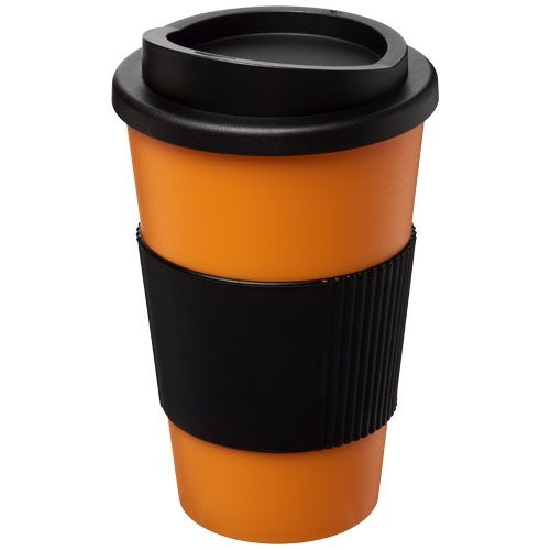 PF210002-21Americano® 350 ml Isolierbecher mit Schutzring_ orange_schwarz