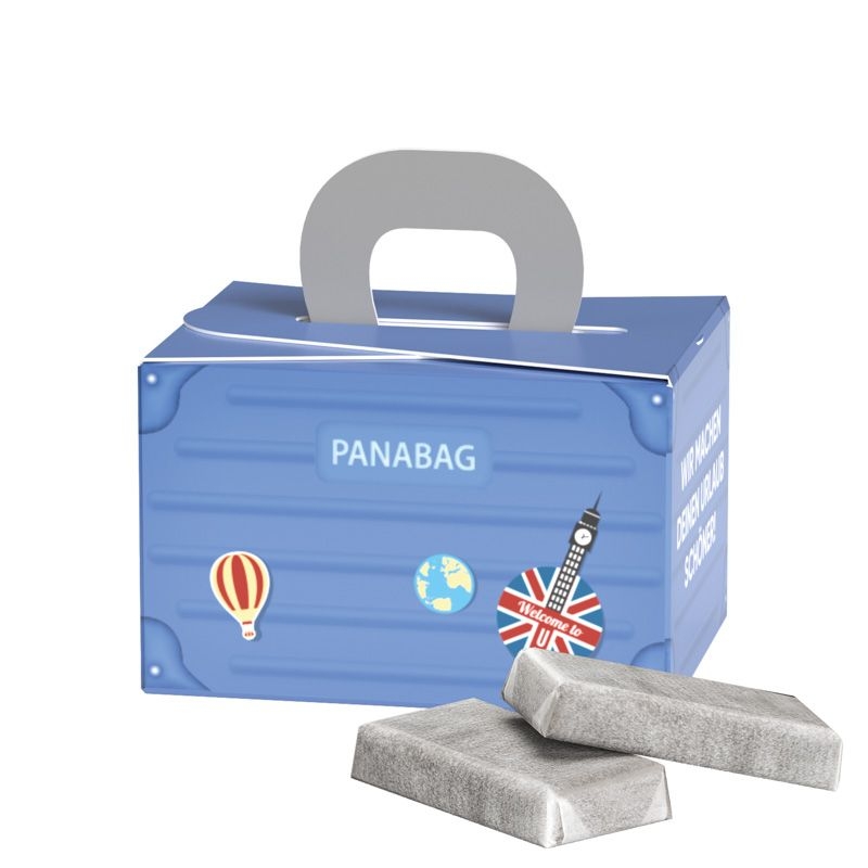 JG10220Geschenkbox Mini Koffer Schokotaefelchen