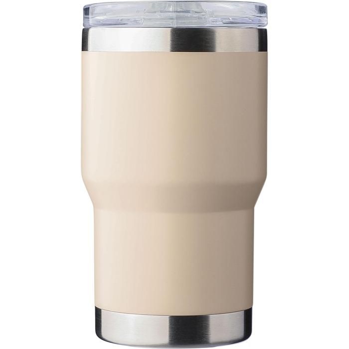 GI1267375-357Recycelter Edelstahl-Reisebecher _350 ml_ Ayen_ beige