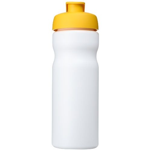 PF210685-11Baseline® Plus 650 ml Sportflasche mit Klappdeckel_ weiss_gelb