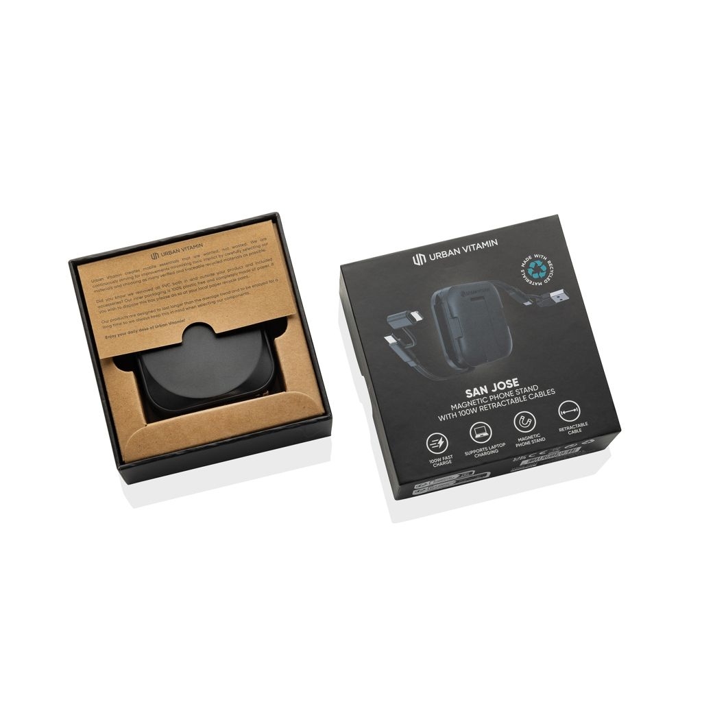 XDP302.72-01Urban Vitamin San Jose 100W-Halter mit einziehbarem Kabel_ schwarz