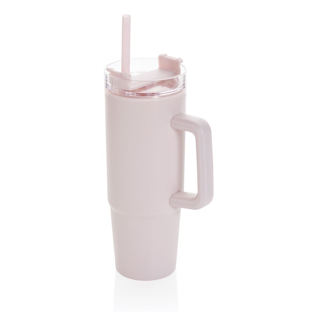 XDP437.10-14Tana Becher aus RCS recyceltem Kunststoff mit Griff 750ml_ rosa