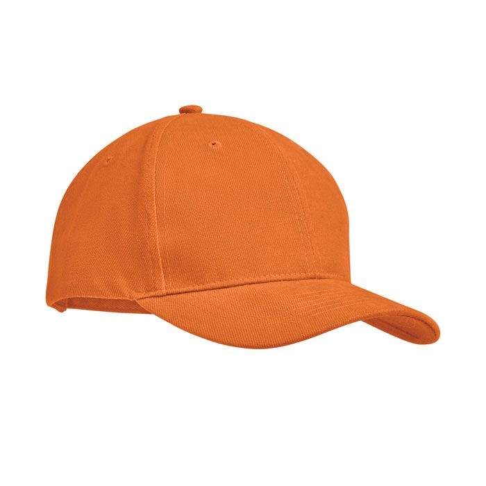 MO9643-10Tekapo Baseball Kappe 6 Panels_ orange