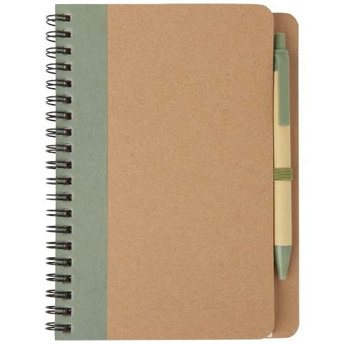 PF106268-4Priestly A6 Recycling Notizbuch mit Stift_ heather gruen_natur