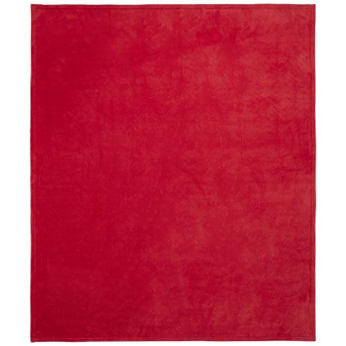 PF112810-4Bay Plaid-Decke aus extraweichem Coral-Fleece_ rot