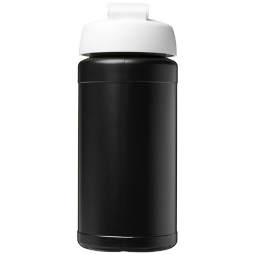 PF210068-13Baseline® Plus 500 ml Sportflasche mit Klappdeckel_ schwarz_weiss