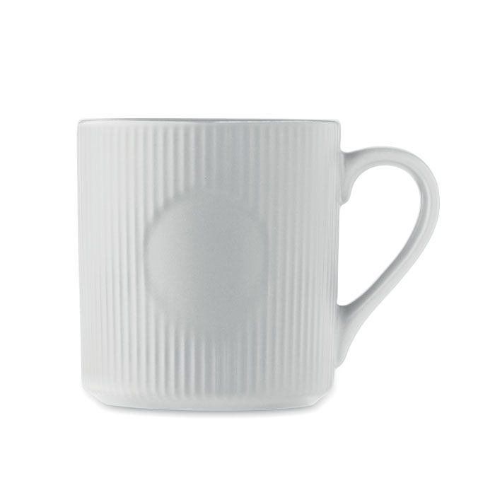 MO2397-06Ribmug Keramikbecher matt 340ml_ weiss