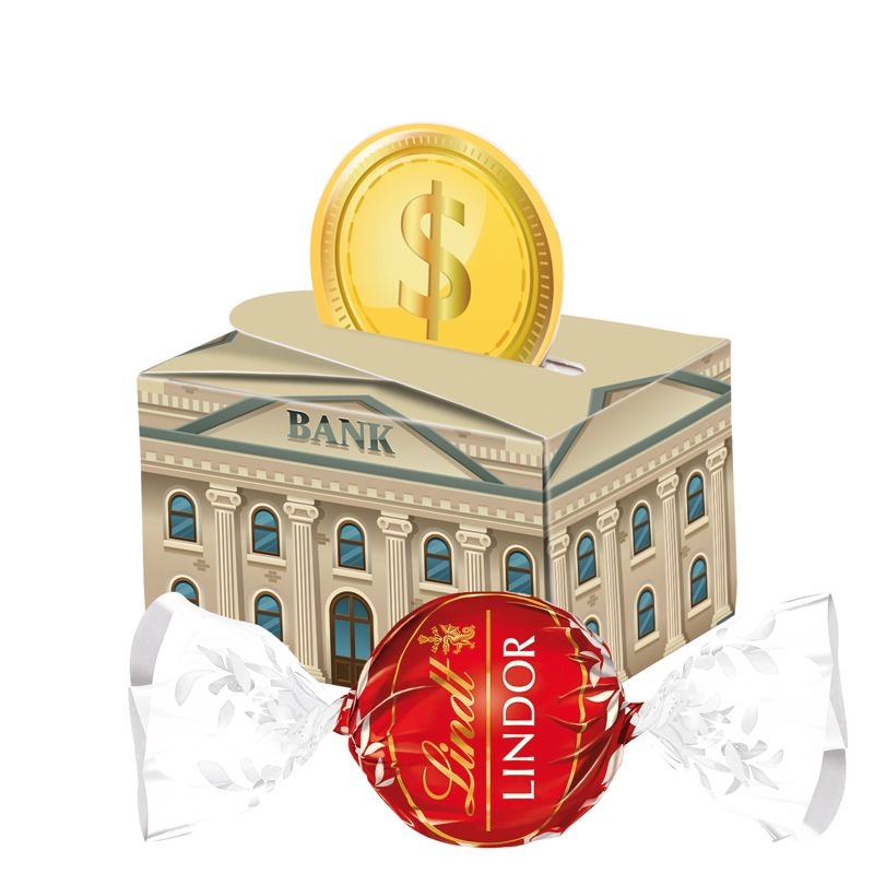JG10182-1Geschenkbox Mini rund_ Lindor Milch Kugeln