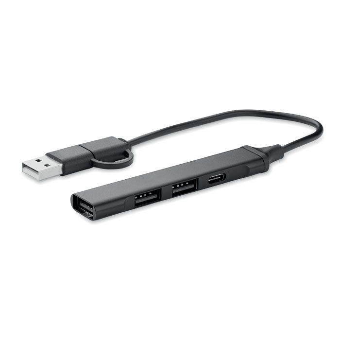 MO2294-03Current 4 Port USB Hub_ schwarz