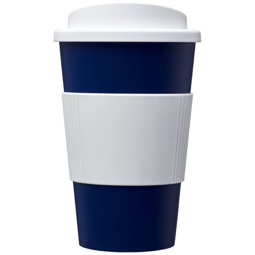 PF210002-15Americano® 350 ml Isolierbecher mit Schutzring_ blau_weiss