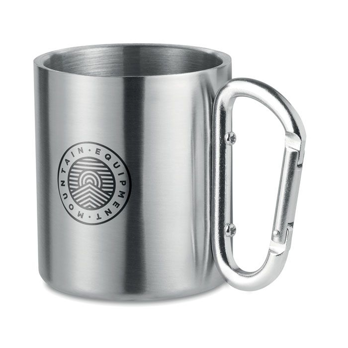 MO8313-16Trumbo Trinkbecher mit Karabiner_ mattsilber