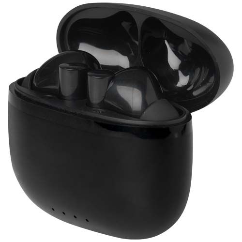 PF124482-2Alterf True Wireless Bluetooth® Headset aus recyceltem Kunststoff mit Silikon-Ohrstoepseln_ schwarz