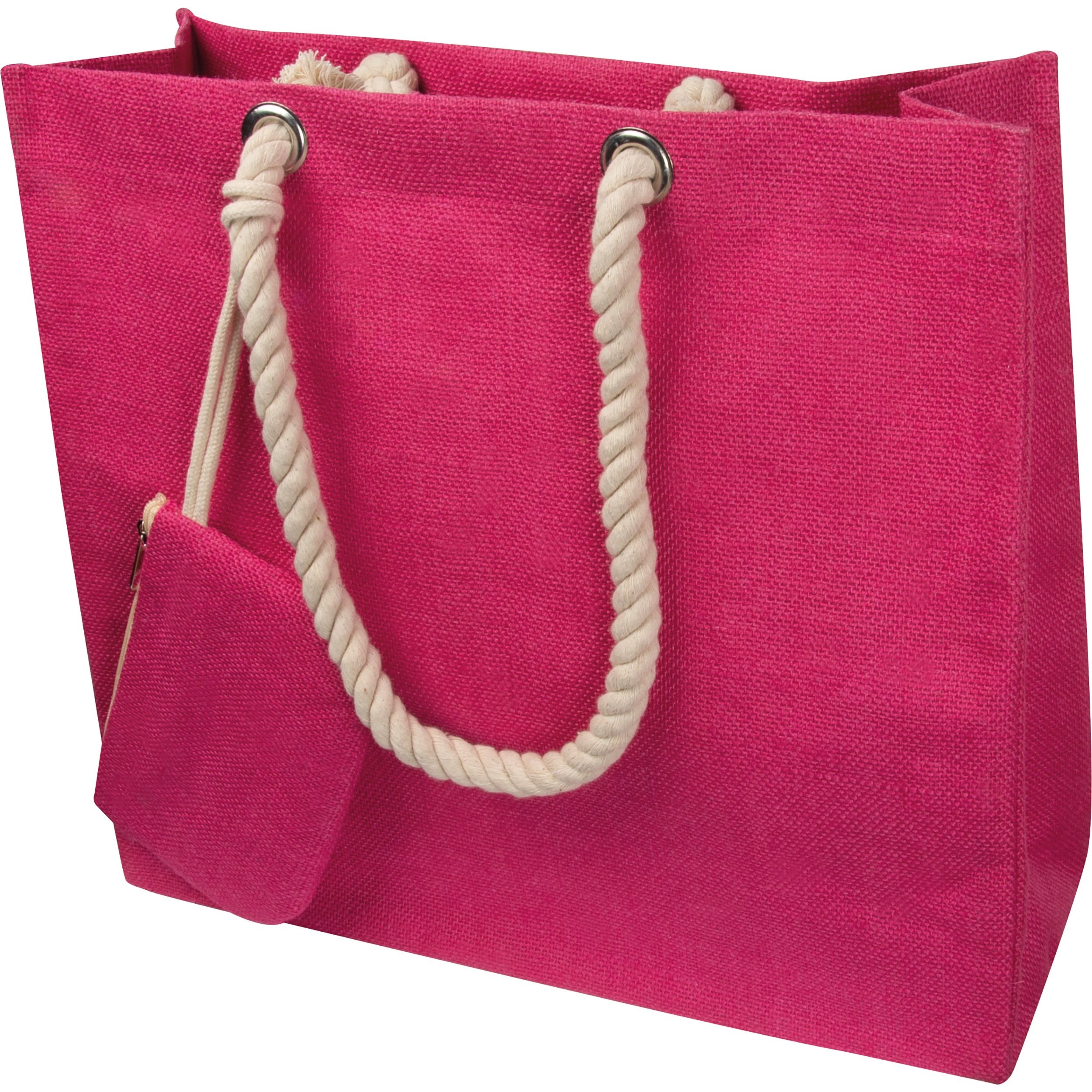 MA60865-11Jutetasche mit Kordelgriffen MILDRED_ pink