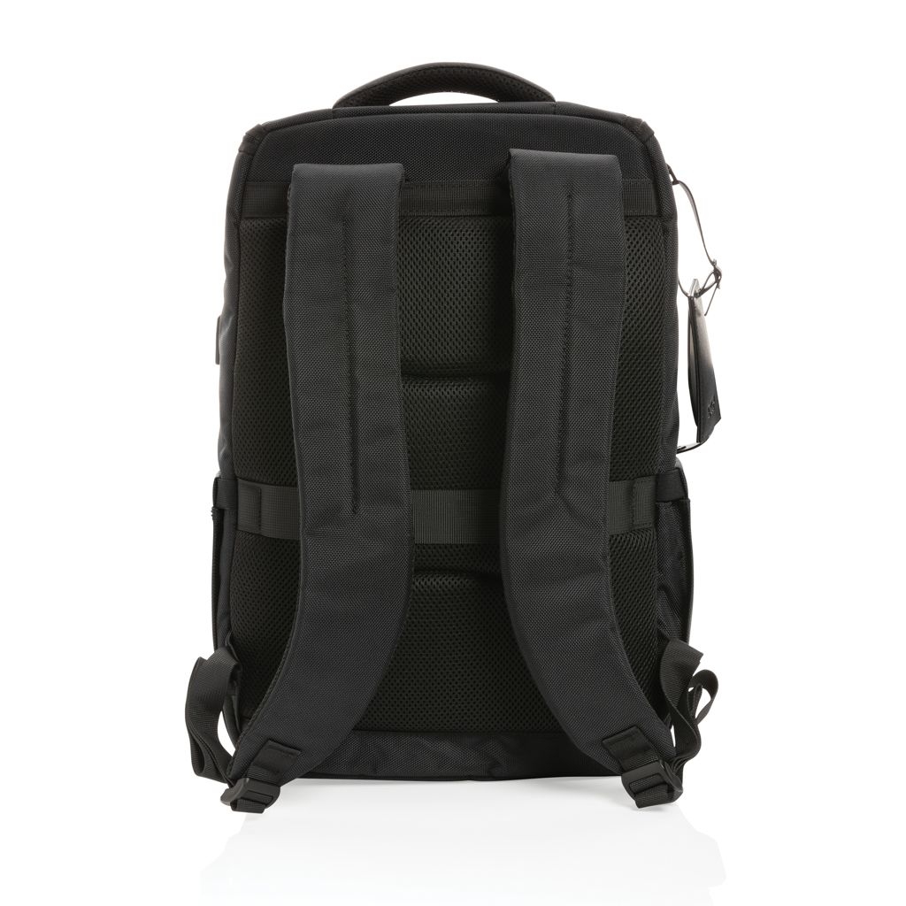XDP762_88-1Swiss Peak AWARE™ RPET Voyager 15.6_ Laptop Rucksack_ schwarz