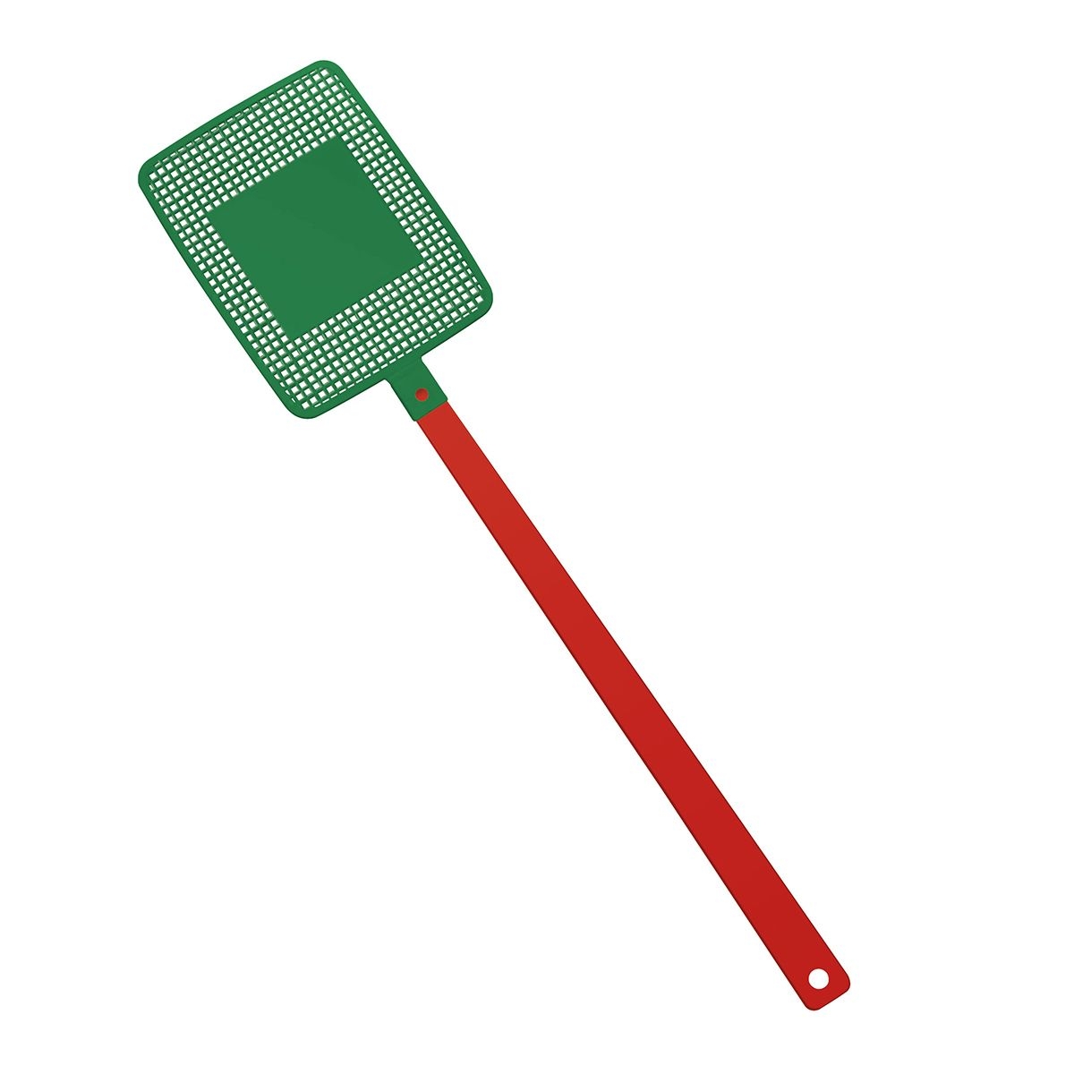 HE7806-1-2Fliegenklatsche _Rechteck_ rot_ gruen